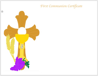 Communion Parchment Certificate - Create Yours Pack of 50 with Envelopes