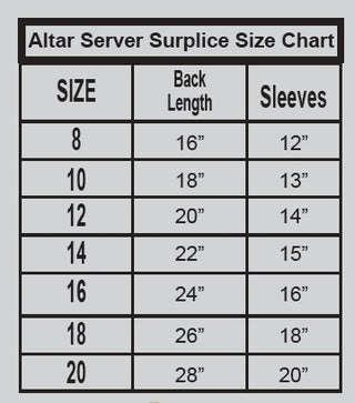 Altar Server Square Neck Surplice