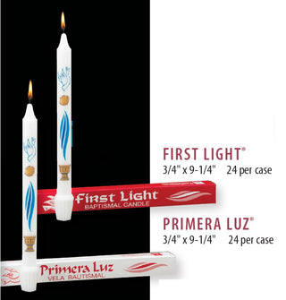 First Light Baptism Candle, Primera Luz Vela Bautismal