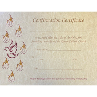 Certificate Confirmation Pack of 50 with Envelopes