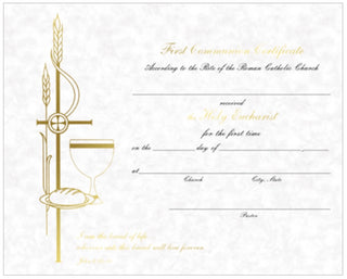 Communion Parchment Certificate