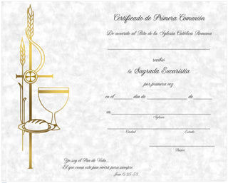 Certificado de Primera Comunión / Communion Spanish Certificate