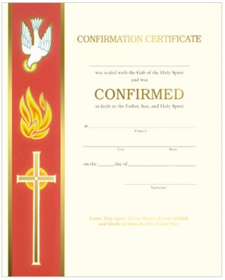 Confirmation Red Band Certificate