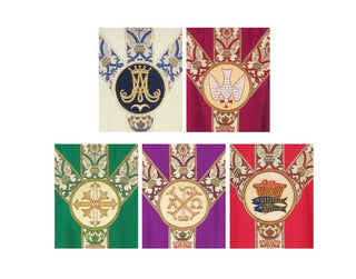 Chasuble embroidered Emblem, Brocade Detail