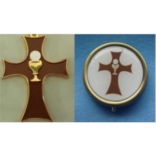 Cross & Pyx Set, Eucharistic Minister Boxed Gift Set, Cross & Pyx Set