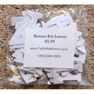 Felt Letter Set White or Red (Discounted when purchased with your Banner kit or Confirmation Gown)