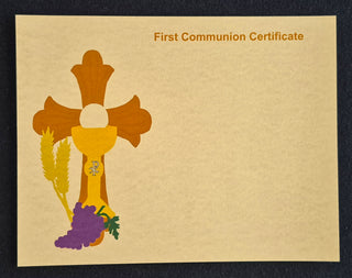 First Communion Parchment Certificate - Create Yours Pack of 50 with Envelopes