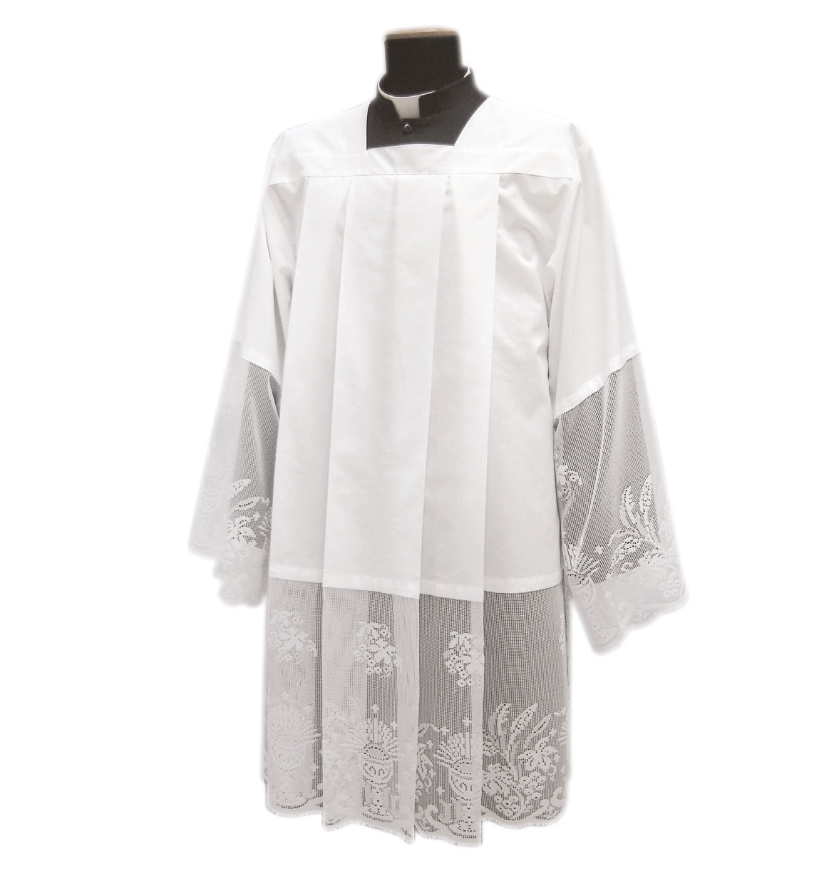 lace surplice detail dress Black Ditsy Lace Surplice Blouson Sleeve Mini Dress