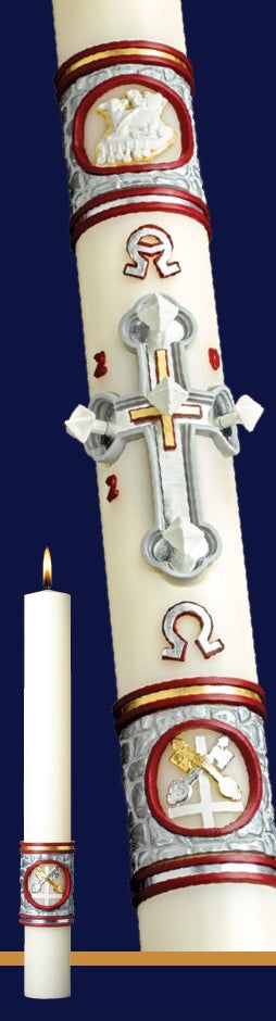 Upon This Rock Paschal Candle