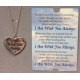 Memorial Heart necklace "I am with you Always"