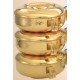 Ciboria, Gold with Hammered bowl 3 piece Stacking set 