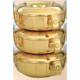 Ciboria, 3 piece Stacking set Gold with Vertical lines