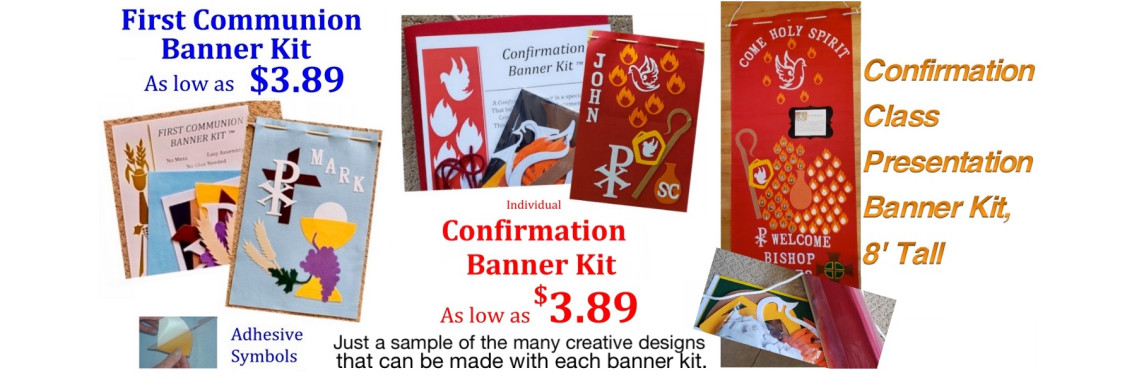 banner kits, Communion, Confirmation