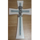 Cross, Praying Child with Blue or Pink Enamel Inlay