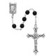 Rosary, Black beads, rectangle center