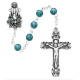 Rosary, Blue, Mary with roses center