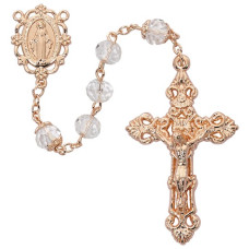 Rosary, Crystal/Rose Gold