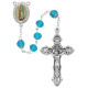 Rosary, crystal-aqua, Our Lady of Guadalupe Center