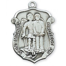 Saint Michael Medal with Chain, Police/EMT
