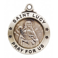 Saint Lucy, Sterling Silver Round 