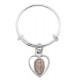 Miraculous Medal Adjustable Ring, Pink 