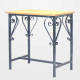 Credence Table, Solid oak top, wrought iron base