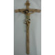 Crucifix, Hand Carved Natural Wood  18"